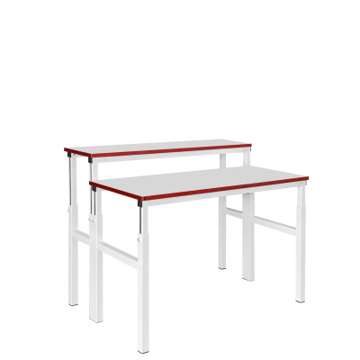 Стол рабочий СРД (СРД-1000х500, Общепромышленное, Металл: RAL-9005 Черный, Кромка: Серый)